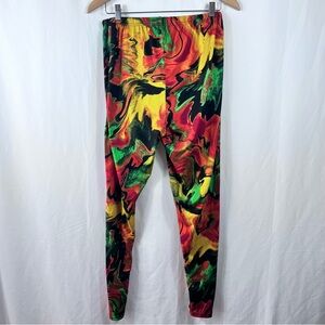 Full Circle Trends Multicolor Abstract Print Pants Size 2XL Stretchy Lounge Boho